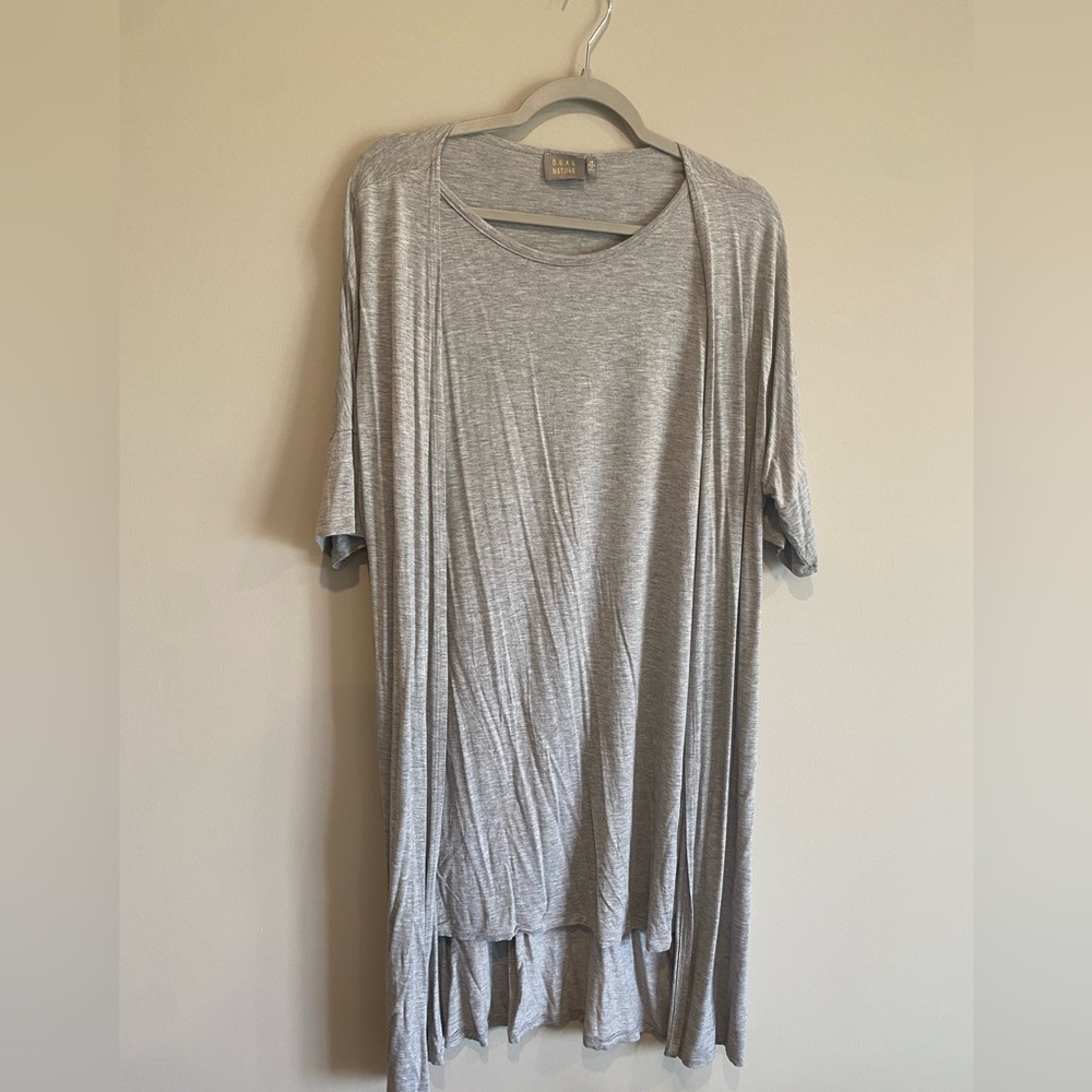 Heather gray tee shirt dress